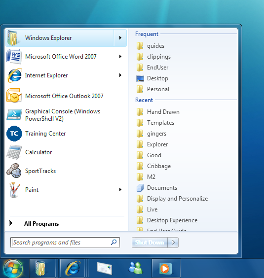 First look at Windows 7's User Interface