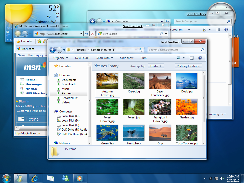 First look at Windows 7's User Interface