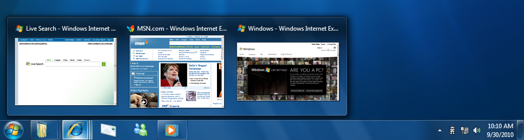 New Windows 7 Taskbar and Start 
Menu