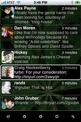 Craig Hockenberry's MobieTwitterriffic UI in development