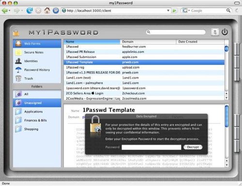 1password web access