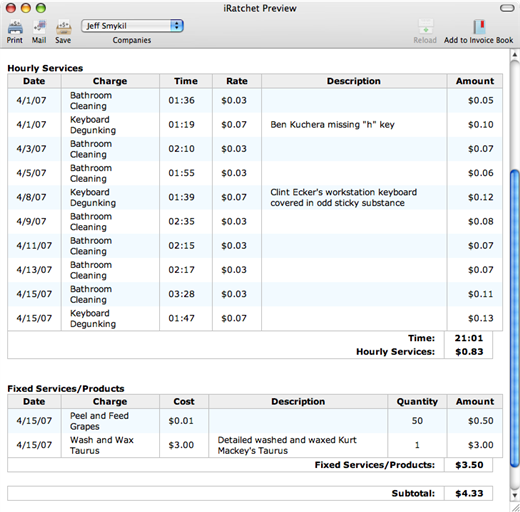 os x invoice software