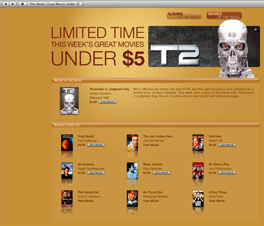 iTunes Store finally gets a bargain bin for movies Ars Technica