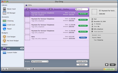 Cha-Ching 1.1 brings more power to importing, organizing finances ...
