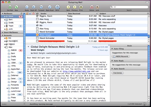 os x mail client search