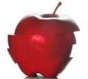 It's a picture of an Apple. Distorted