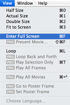 how to make apple dvd player full screen