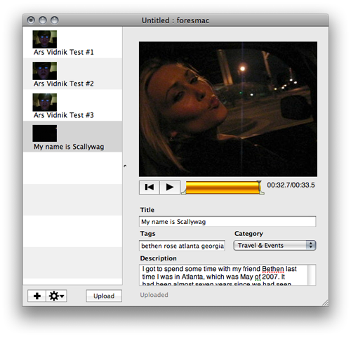 how to record video on mac and upload to youtube