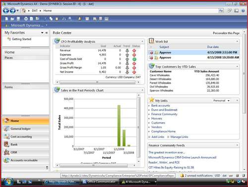 microsoft dynamics ax cost center mapping