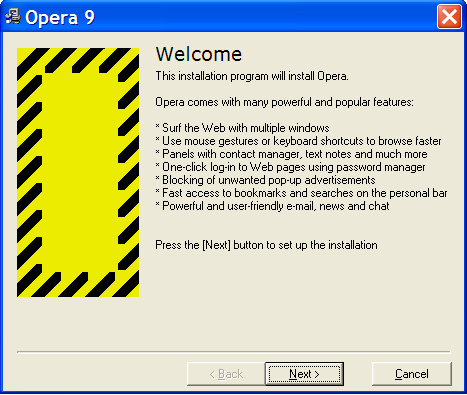 Opera 9.5 installation