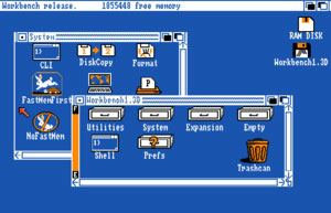 The Amiga user interface, Workbench.