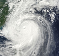 Satellite image of a Typhoon