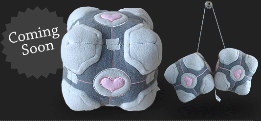 Portal 1 2 Critters Wheatley Weighted Companion Cube Plush With Tags IN HAND 