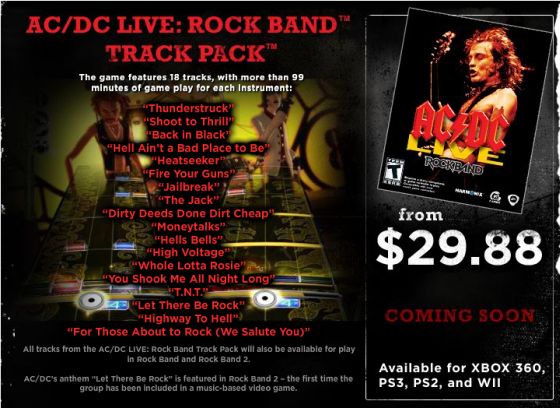tilbede flod dræne AC/DC brings expansion pack to Rock Band, via Walmart | Ars Technica