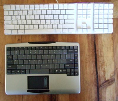 SlimTouch compared to standard (Apple) Keyboard