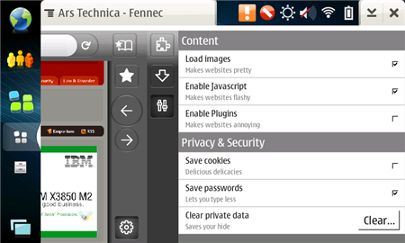 Hands on: Fennec alpha 1 puts Firefox on your handheld | Ars Technica