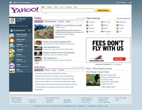 Yahoo Begins Overhaul Of Internets Most Popular Start Page Ars Technica