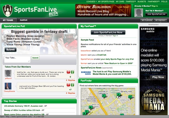 SportsFanLive Arrives: Social Networking For Sports Fans - Ars Technica