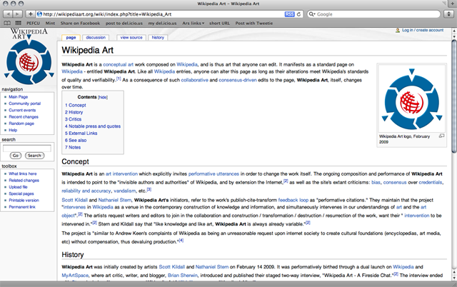 Wikipedia Art article