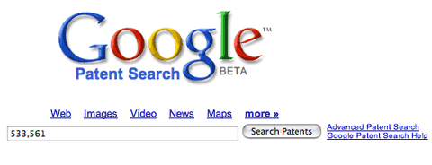 Patent search outlet google