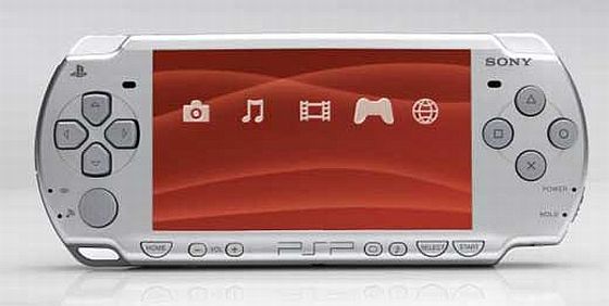 Ice Silver Sony PSP Slim & Lite Handheld Game Console 