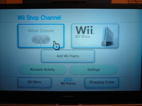 Wii sales virtual store