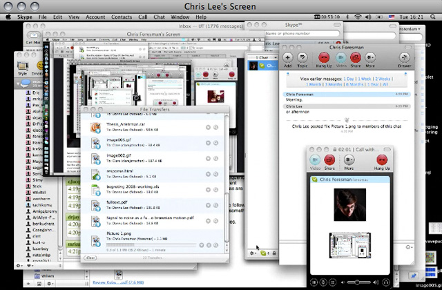 skype for mac screen