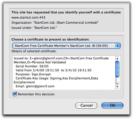 whats the tls certificate mac mail gmail