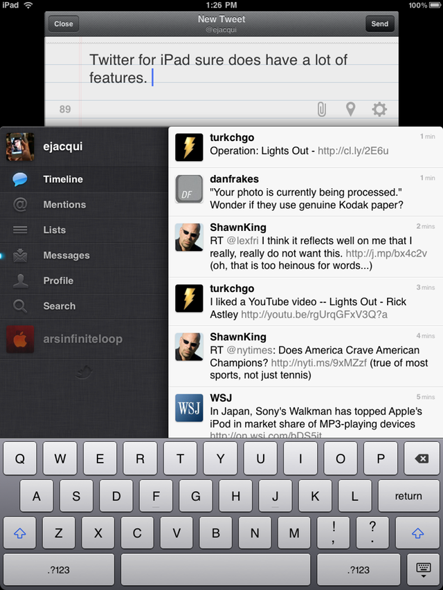 Hands-on: Twitter officially comes to the iPad | Ars Technica