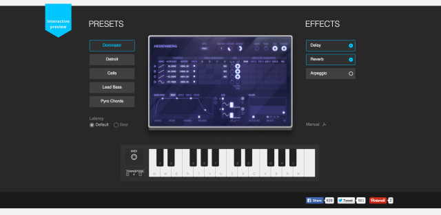 Audiotool's Heisenberg synth is great example of what can be done with HTML5 and Chrome's MIDI support.