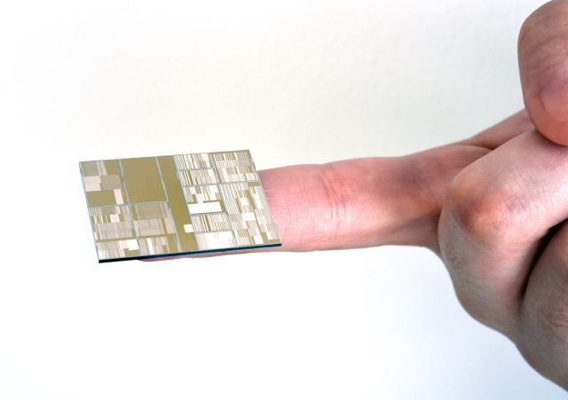 One of the 7nm test chips, created by IBM/SUNY
