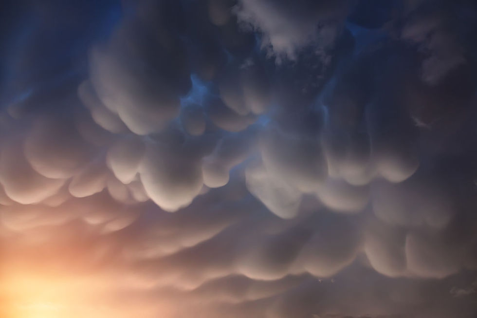 Mammatus clouds.