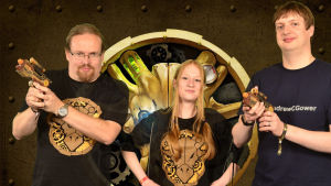 Gower (right) pictured at RuneFest, a fan celebration of all things Runescape.
