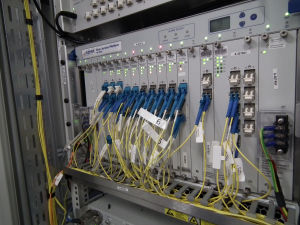 The ADVA equipment, where customer connections are linked into Tata's network.