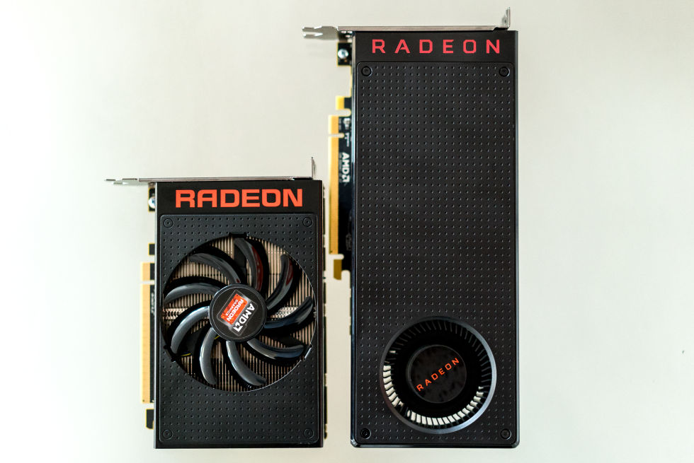 The R9 Nano (left) and RX 480.