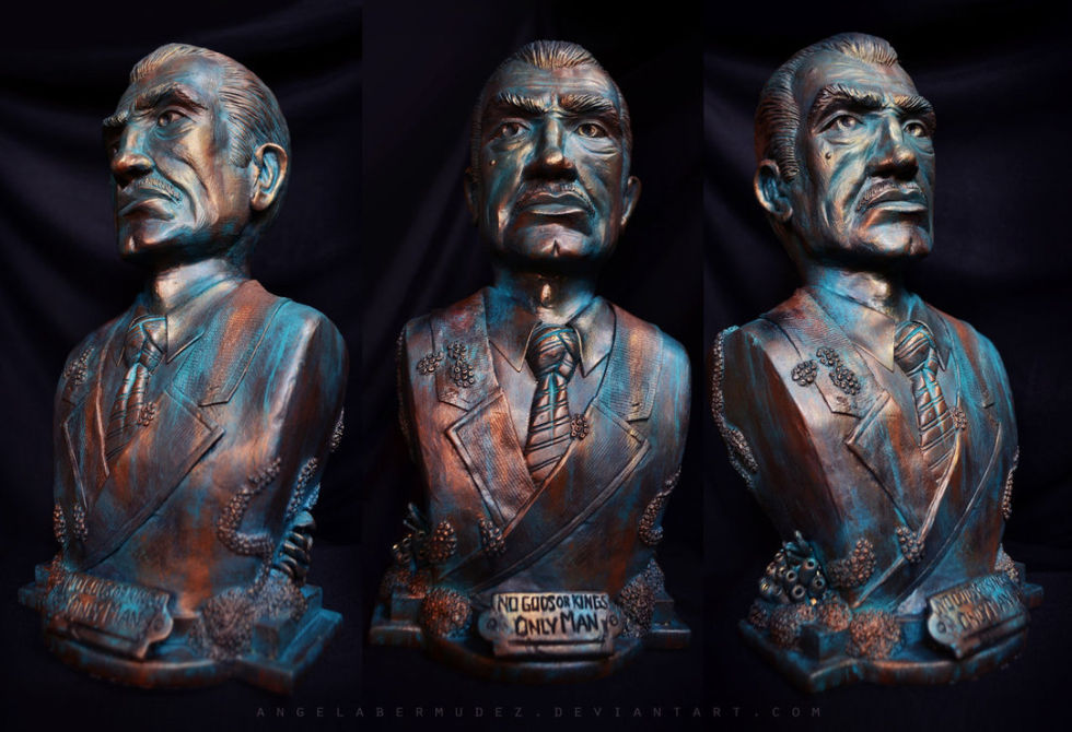A fan-made sculpture of Bioshock's Andrew Ryan.