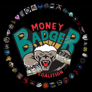 The logo of the Money Badger Coalition.