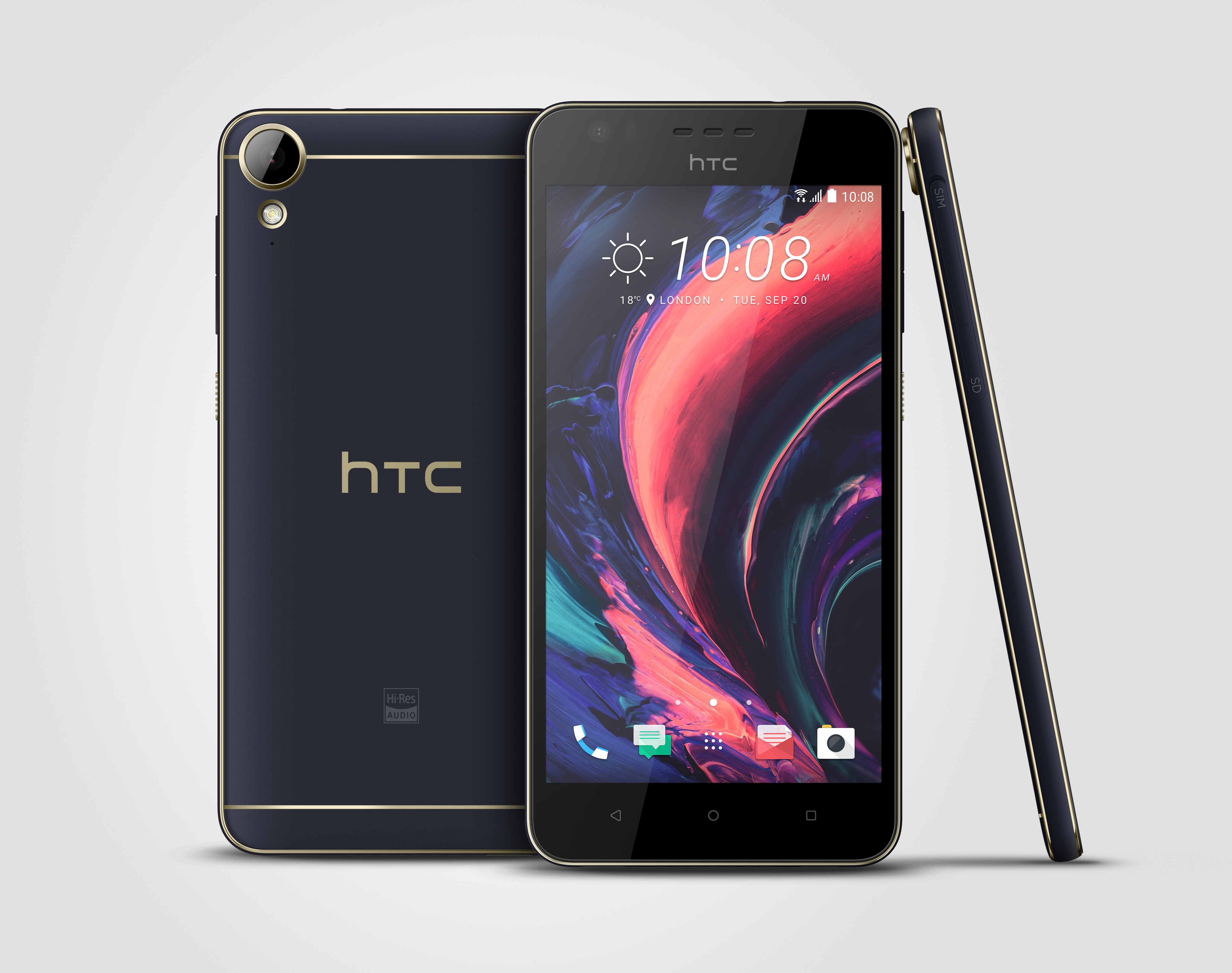 Smartphone HTC Desire 10 Lifestyle - 16 Go, Couleur Bleu - Occasion, écran Et Coque Avec Rayures