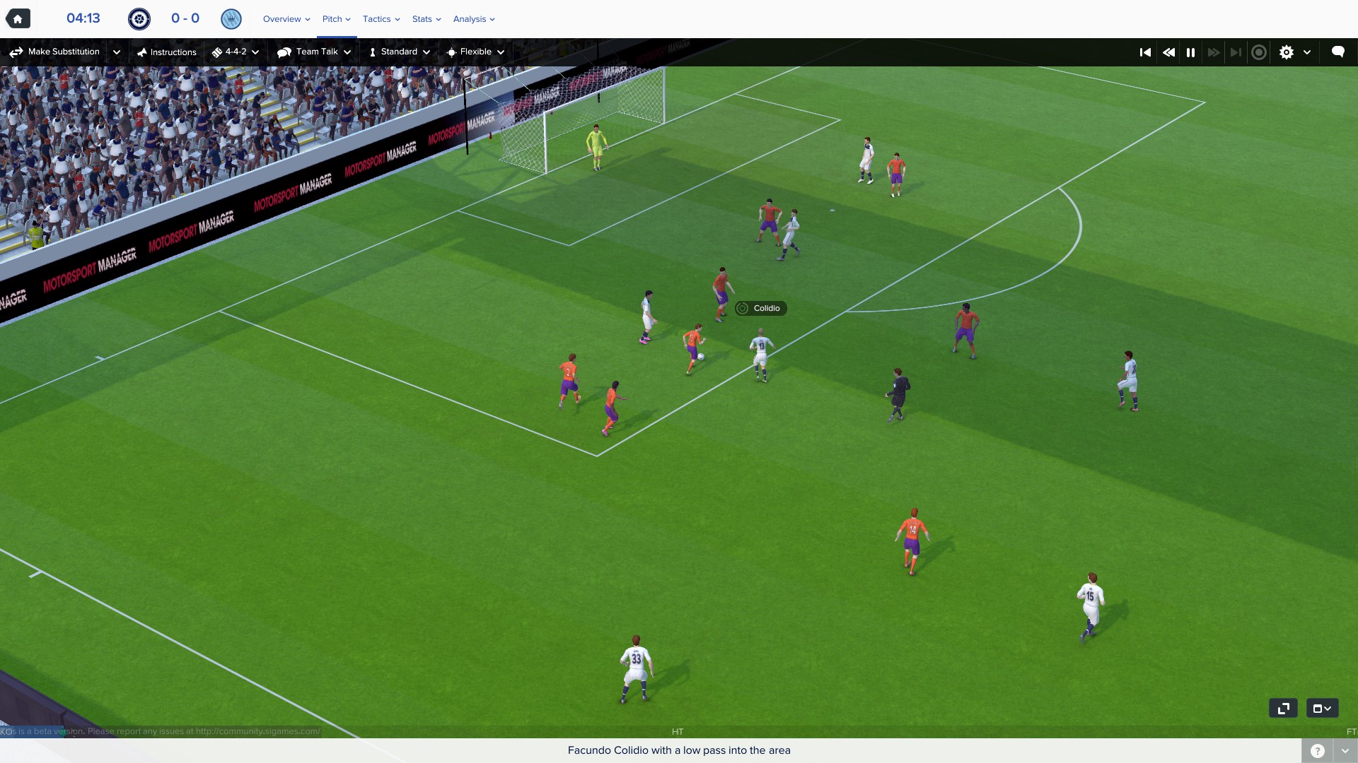 Football Manager's immersive 3D match mode