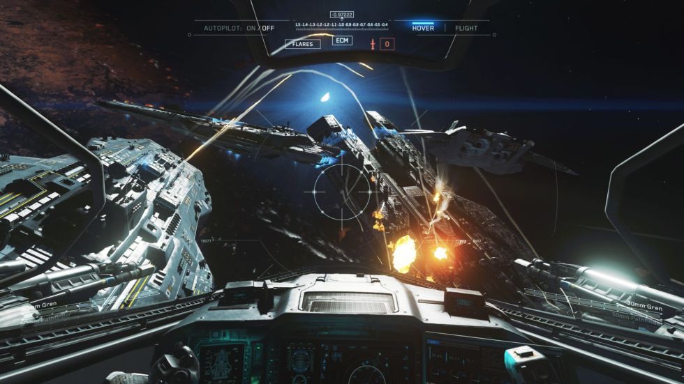 <em>Infinite Warfare</em> even features dogfighting in small fighter ships, but these missions quickly grow tiresome. 