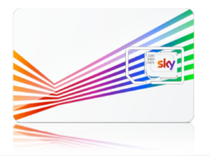 A pretty image of the Sky Mobile SIM card.