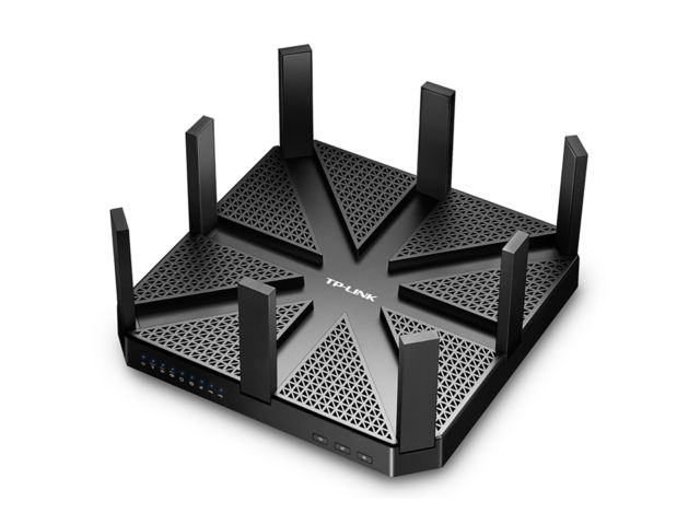 The TP AD7200 is an imposing Wi-Fi router.