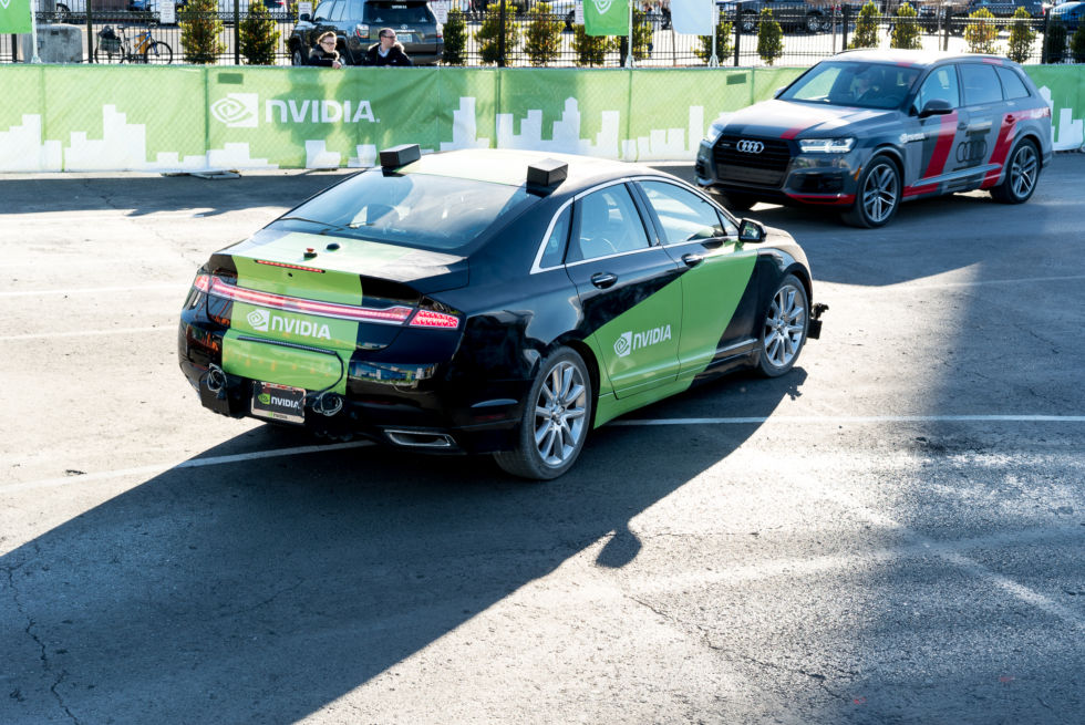 Another kind of AI was on show powering Nvidia's BB8 self-driving car.