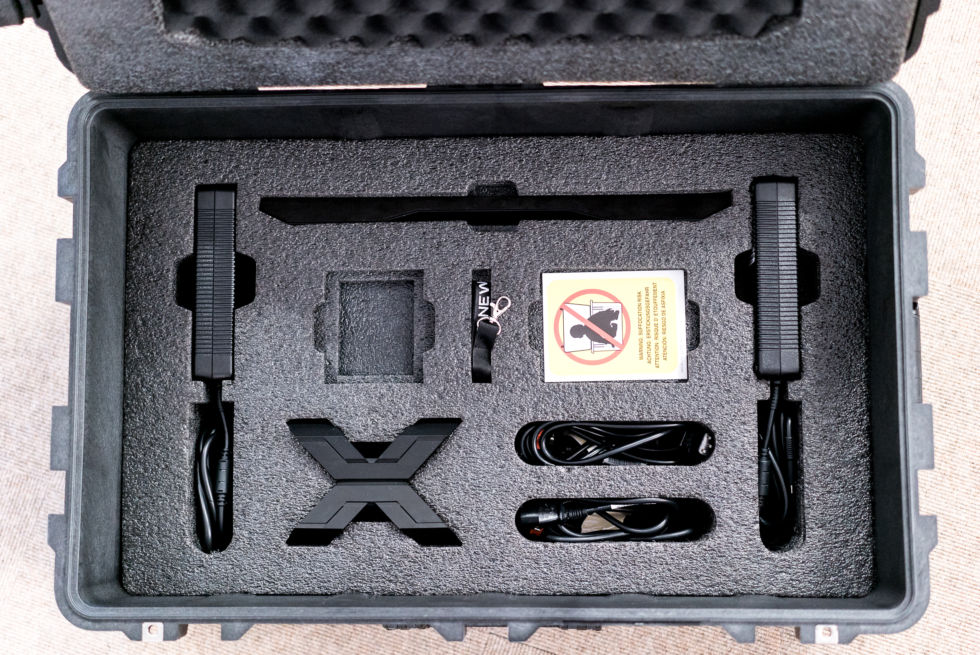 The 21X comes inside a huge flight case housing all its accessories.