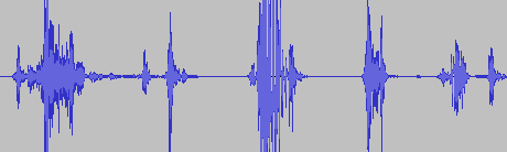 The waveform from a successfully intercepted phone call.