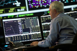 Zoom in and check out that screen - he's trying to keep the frequency as close to 50Hz as possible.