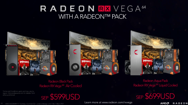 AMD RX Vega 64 y 56 con precios filtrado de 499 y 399 dólares