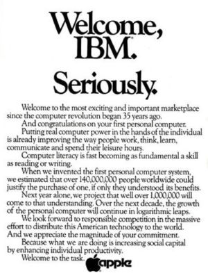 Apple's full-page ad in the <em>WSJ</em>.